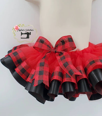 Buffalo plaid Christmas Tutu for Dance, Ballet, or Parties