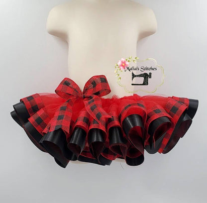 Buffalo plaid Christmas Tutu for Dance, Ballet, or Parties