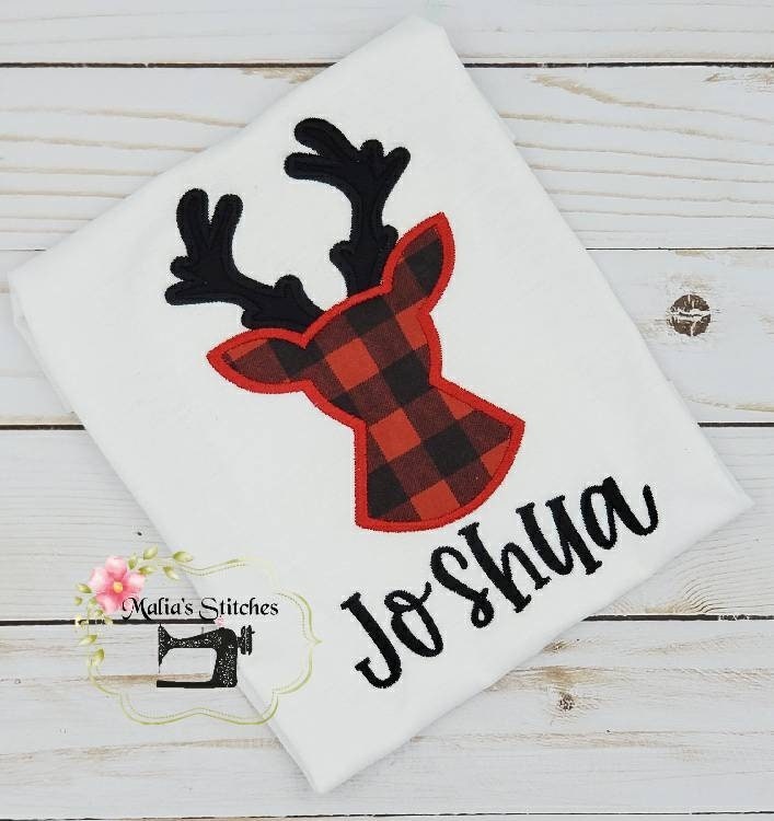 Buffalo Plaid Reindeer Shirt