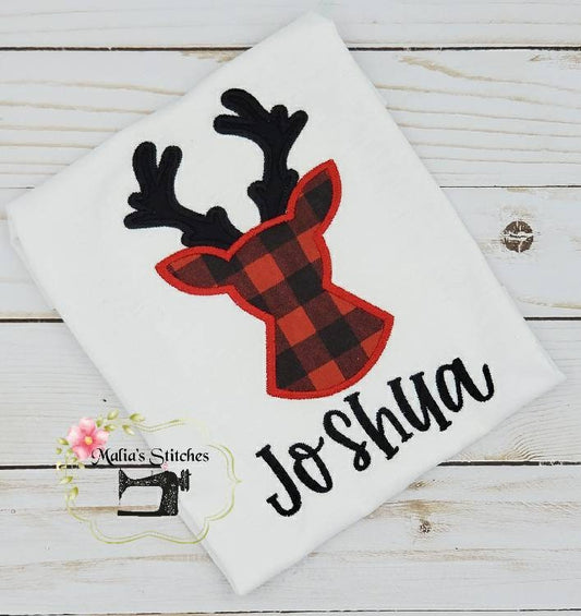 Buffalo Plaid Reindeer Shirt