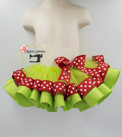 Green Christmas Tutu for Dance, Ballet, or Parties