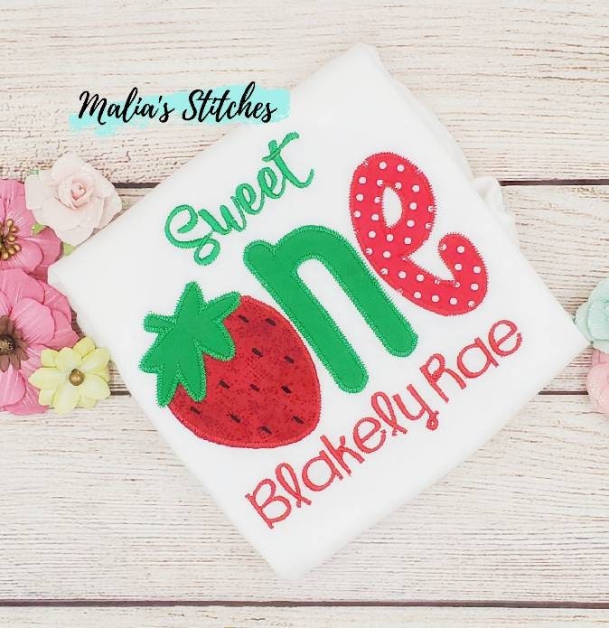 Sweet One Strawberry Birthday Shirt