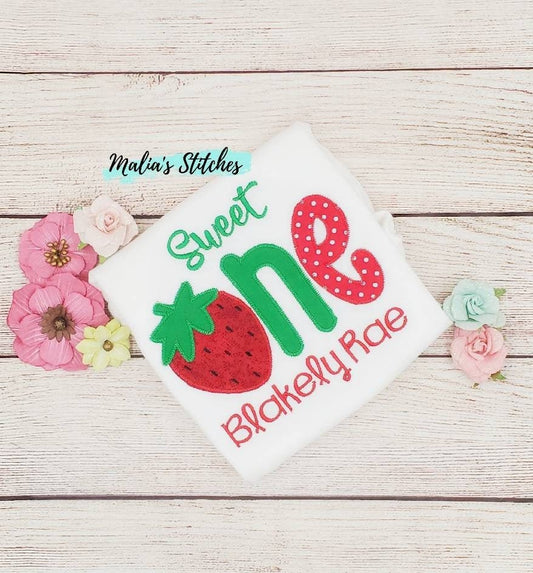 Sweet One Strawberry Birthday Shirt