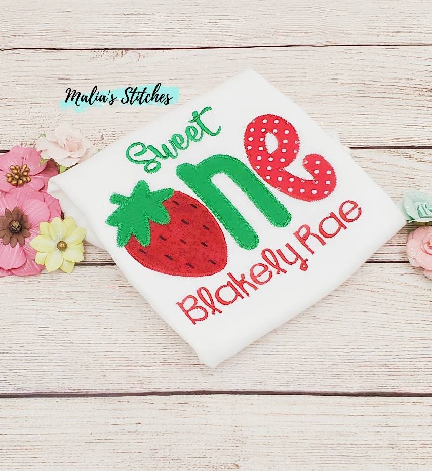 Sweet One Strawberry Birthday Shirt