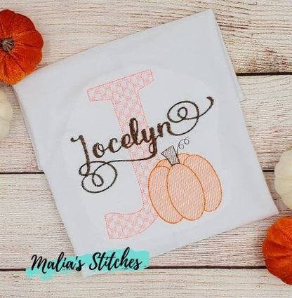 Monogram Fall Pumpkin Shirt