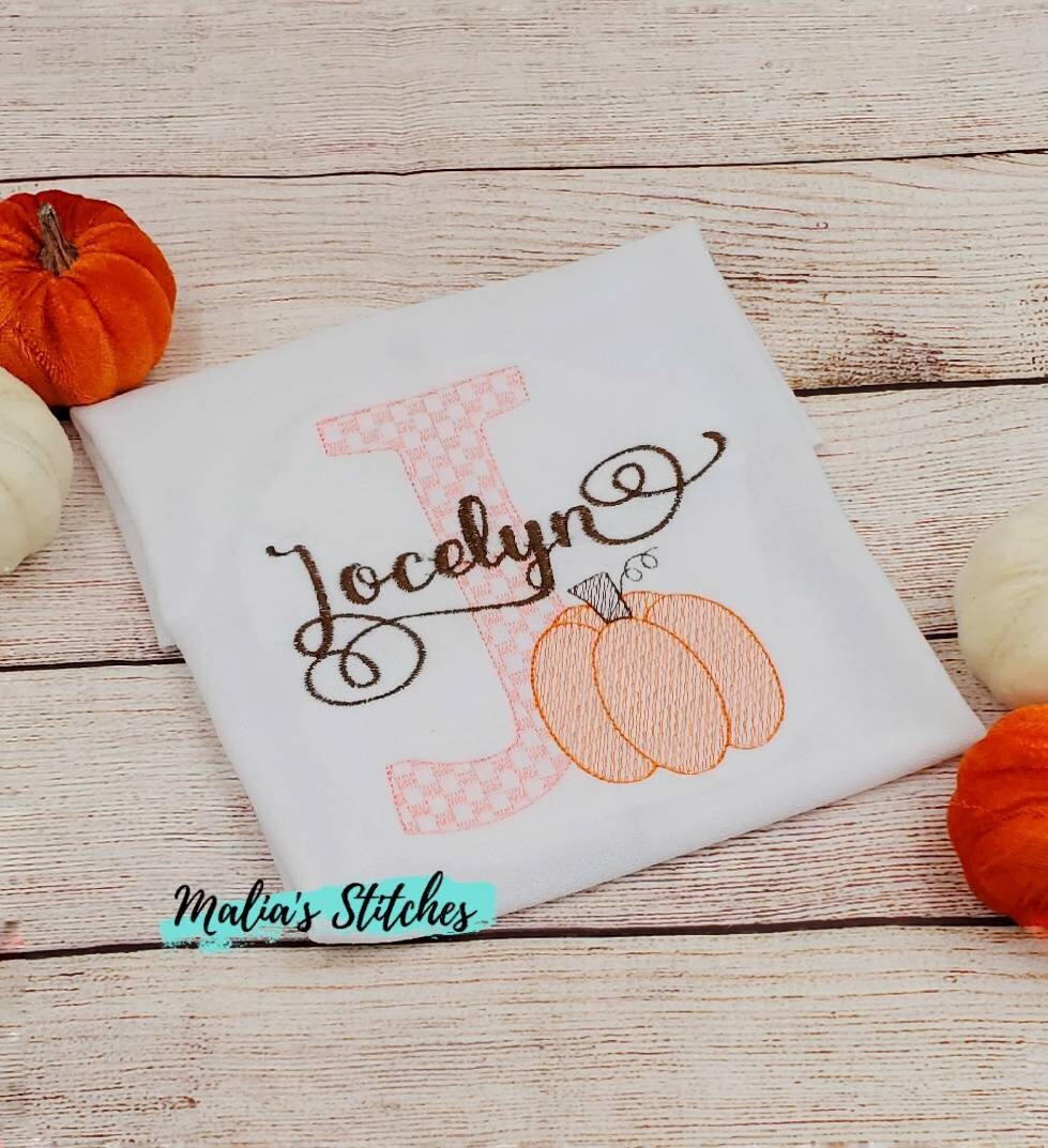 Monogram Fall Pumpkin Shirt