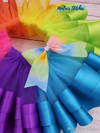 Bright Rainbow Tutu for Dance, Ballet, or Parties