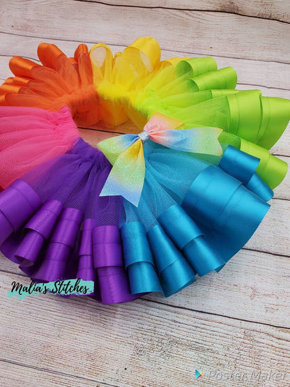 Bright Rainbow Tutu for Dance, Ballet, or Parties