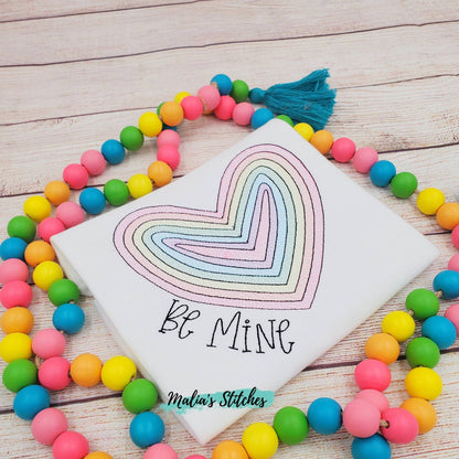 Be Mine Rainbow Heart Valentine's Day Shirt