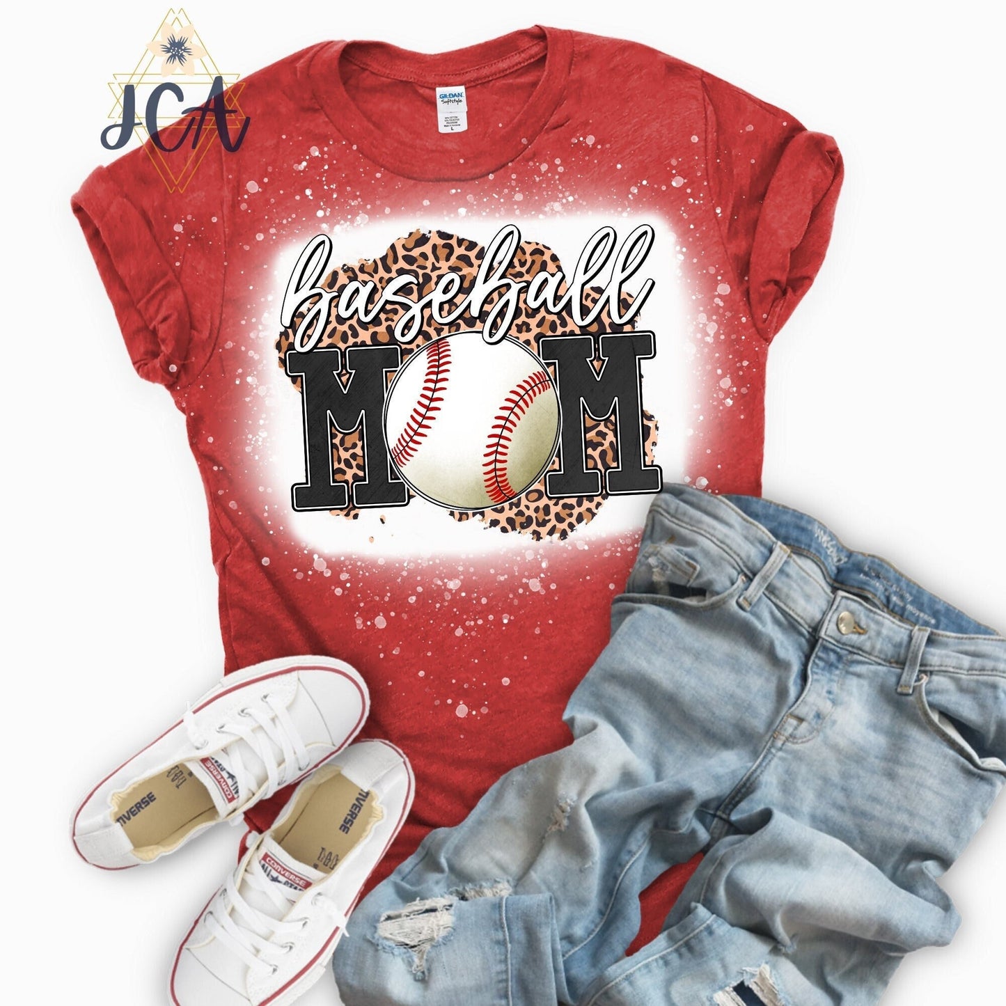 Baseball Mom Bleached Shirt