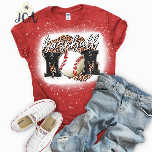 Baseball Mom Bleached Shirt