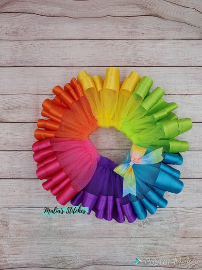 Bright Rainbow Tutu for Dance, Ballet, or Parties