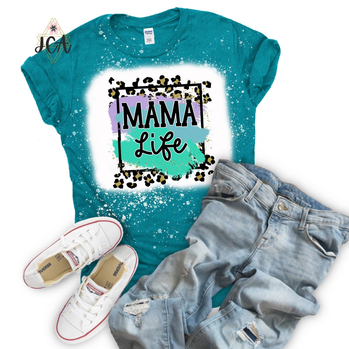 Mama Life Bleached Shirt