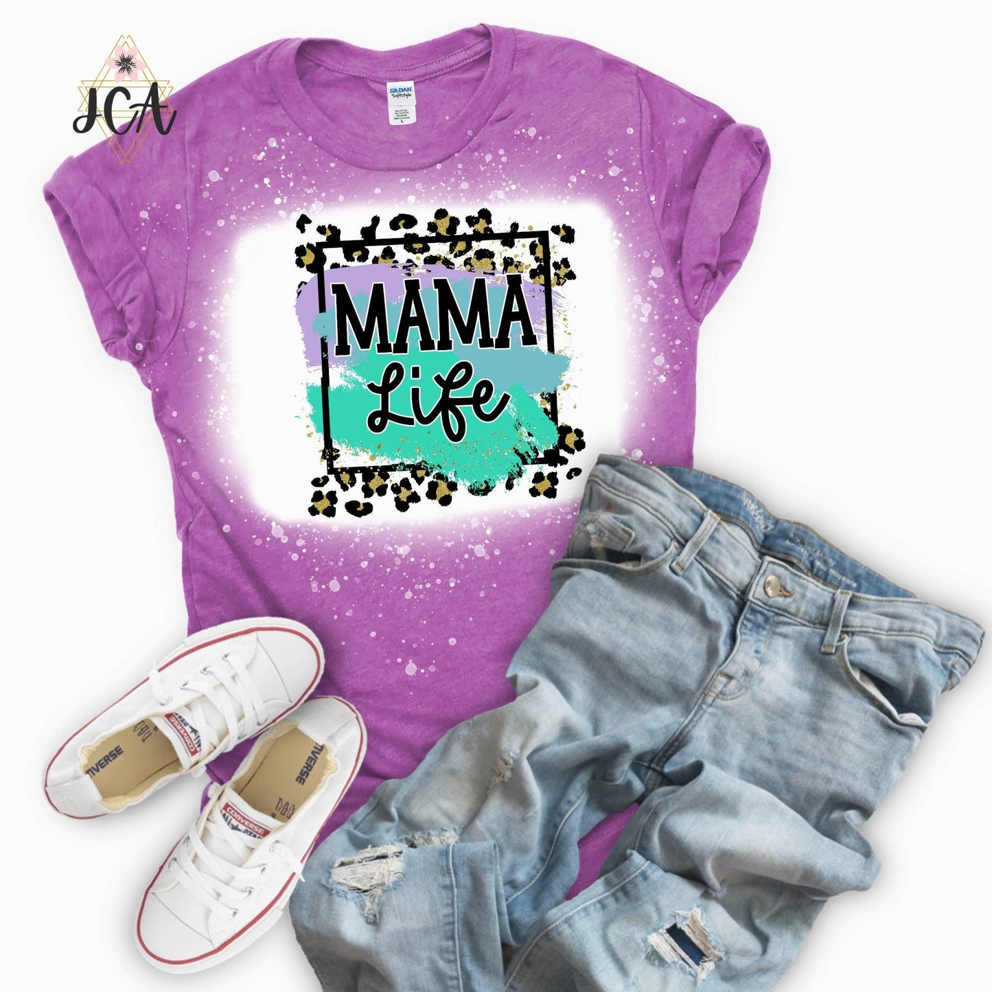 Mama Life Bleached Shirt