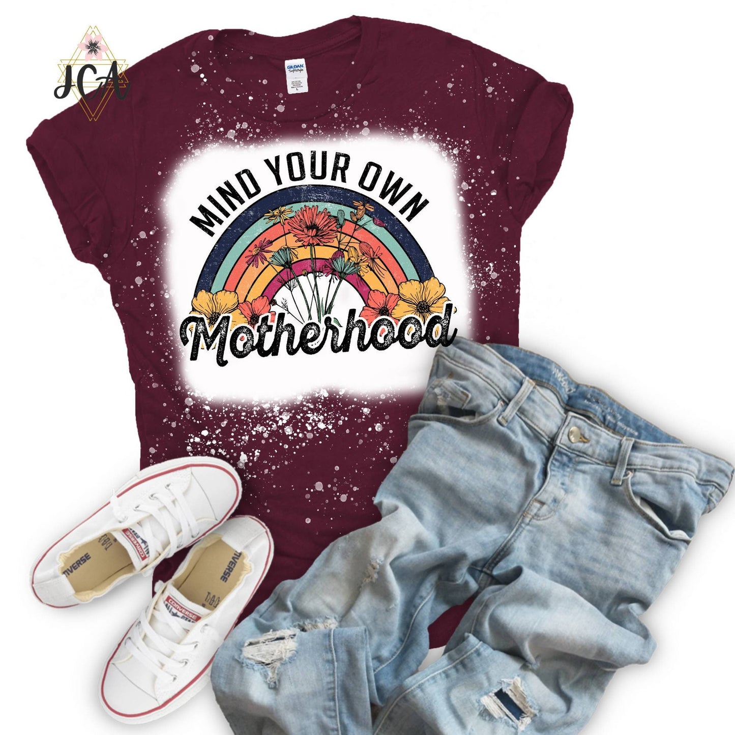 Mind Your Own Motherhood Bleached Shirt