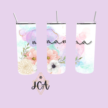 Pastel Mama 20oz Double Walled Tumbler with Straw