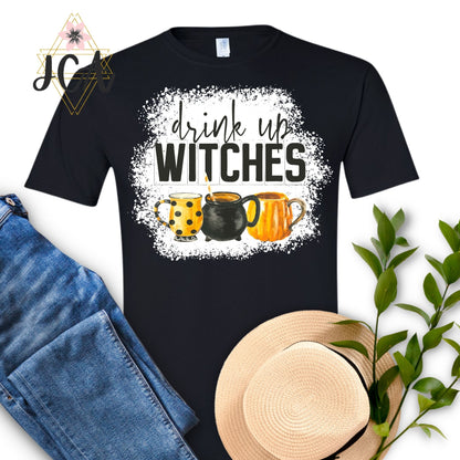 Drink Up Witches Bleached Shirts