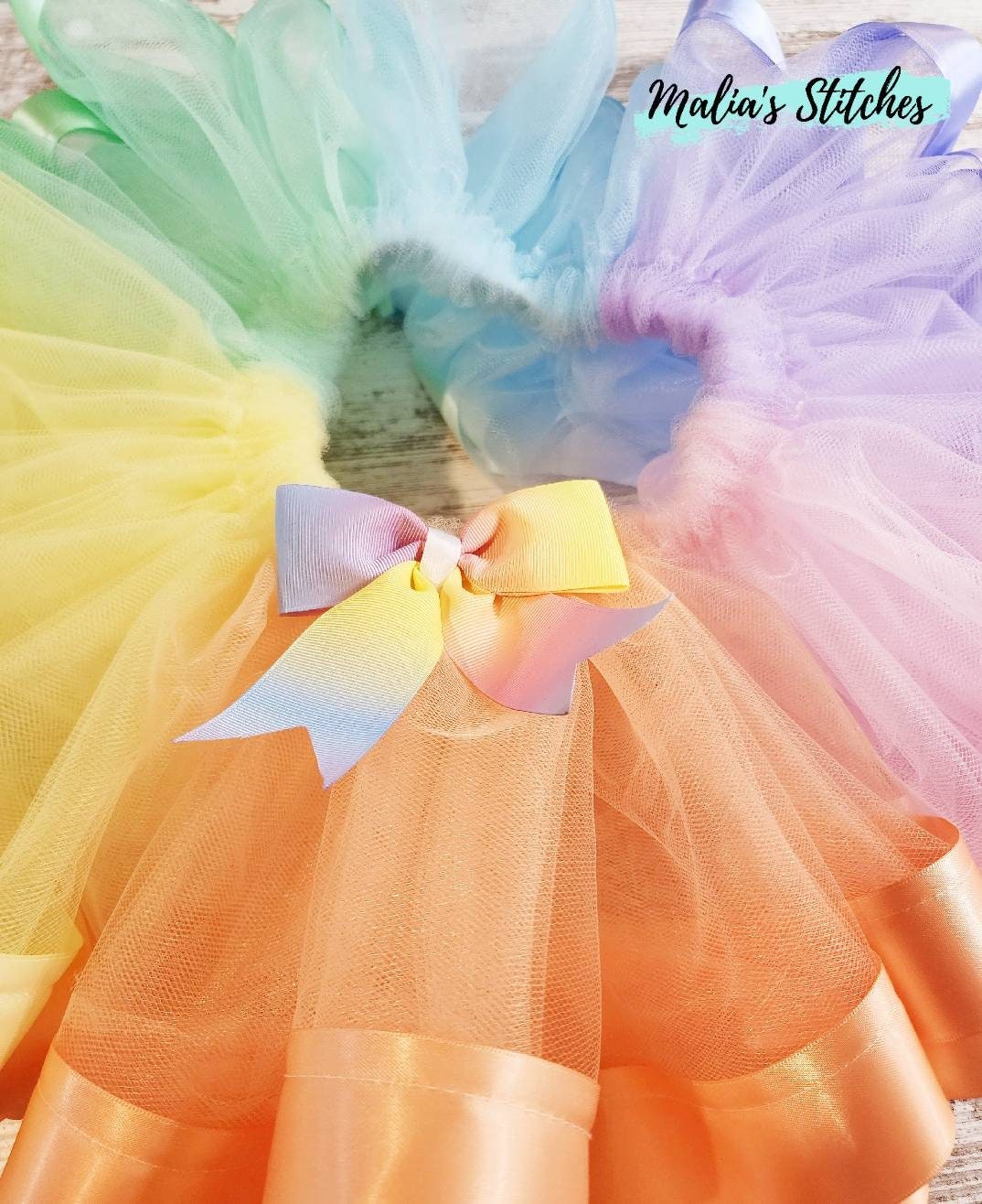 Pastel Rainbow Tutu for Dance, Ballet, or Parties