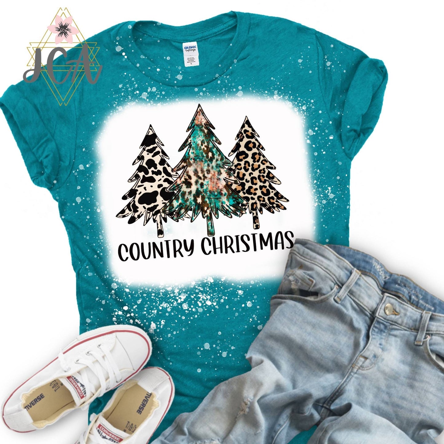 Country Christmas Bleached Shirt