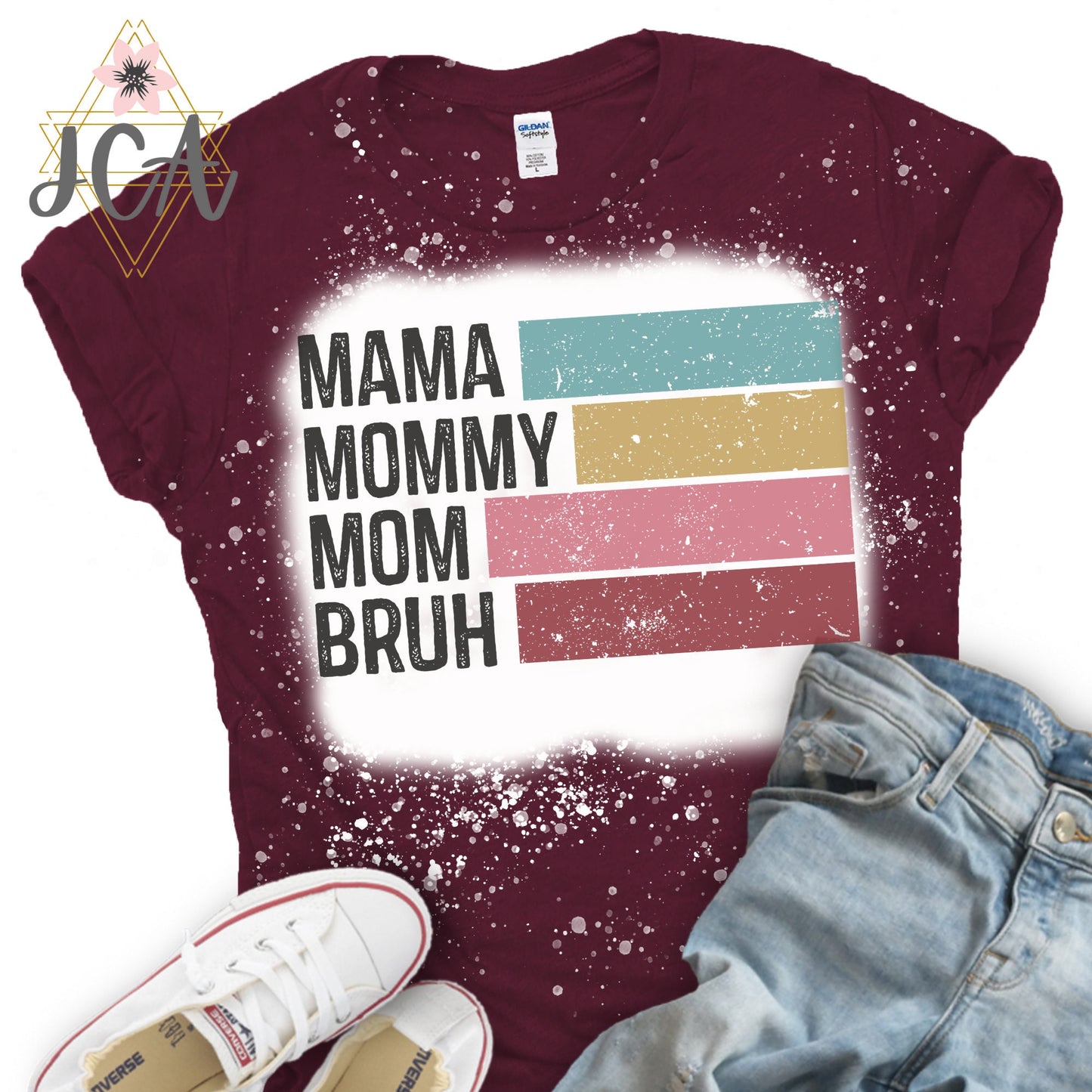 Mama Mommy Mom Bruh Bleached Shirt