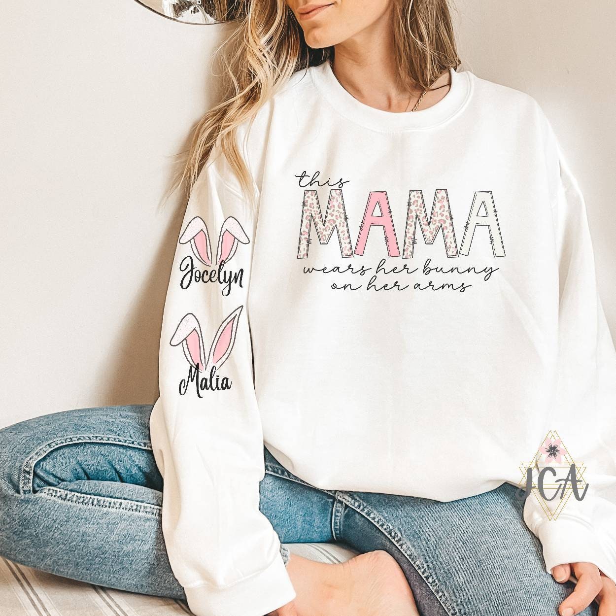 Easter Mama Sweatshirt With Personalization.