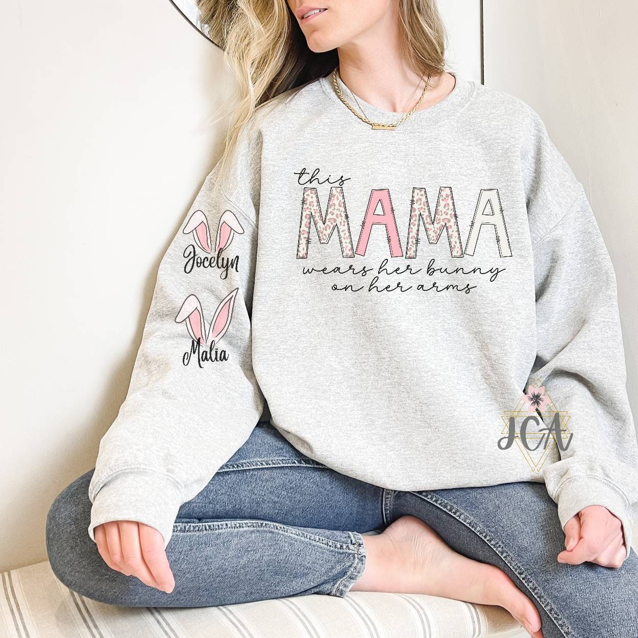 Easter Mama Sweatshirt With Personalization.