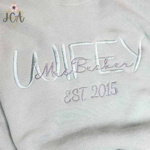 Wifey Custom Embroidered Crewneck